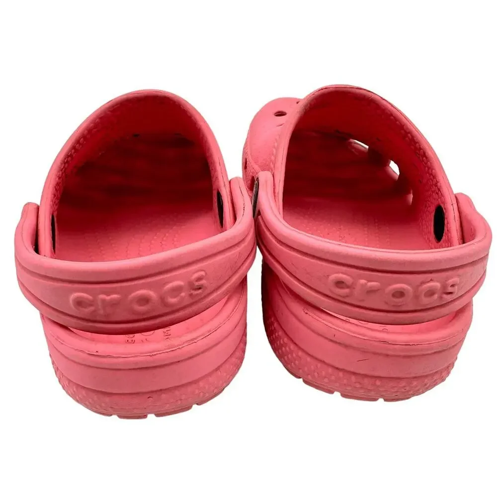 Crocs Girls Kids Sz: C10 Pink Rubber Versatile Classic Slingback Strap Clog